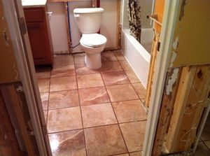 Mold And Water Damage Cleanup In Bathroom